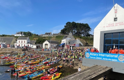 Rassemblement au départ de l'ile de Groix