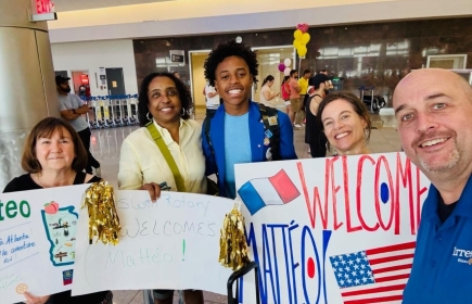 Photo à l'arrivée à l'aéroport d'Atlanta